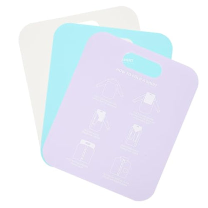 ABOOFAN Shirt Folding Board 3-Pack Clothes Folder Folding Board for T-Shirts and Long-Sleeve Shirts Space-Saving Laundry Organizer for Home Travel and Closet Storage