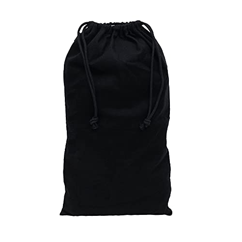 ZENPAC Cloth Bags, Black Duster Flannel Boot Storage with Drawstring Closure, Washable Breathable Cotton Fabric for Shoe, Luggage, 12.5x20.5, 2 Pack - color: Black