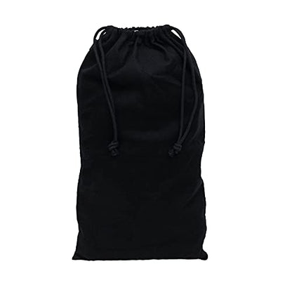 ZENPAC Cloth Bags, Black Duster Flannel Boot Storage with Drawstring Closure, Washable Breathable Cotton Fabric for Shoe, Luggage, 12.5x20.5, 2 Pack - color: Black