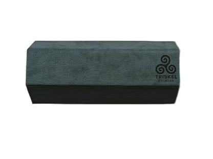 Hexagonal Double Sunglasses Case for 2 Frames – Premium PU Hard Protection with Unisex design - color: Steel Blue Gray
