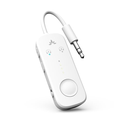 Avantree Relay - Airplane Bluetooth Adapter for 2 AirPods or Headphones - color: 2-White