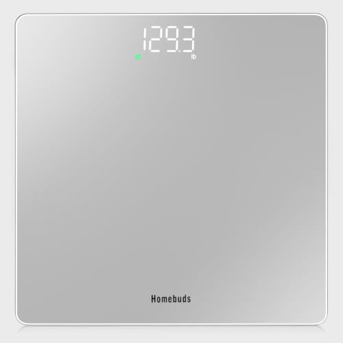 Homebuds Bathroom Scale for Body Weight Precision 0.1lb, Weight Scale 400lb - color: Bathroom Scale Silver