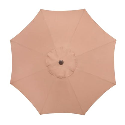 BrylaneHome 9 Ft. Tilt-And-Crank Umbrella - color: Taupe
