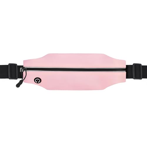 러닝 벨트 패니 팩 남성 및 여성용 슬림 러닝 백 머니 벨트 - color: 복숭아.