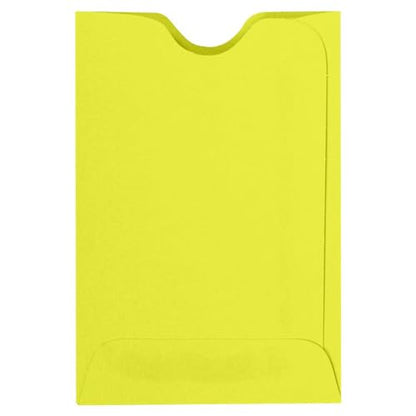 LUXPaper Credit Card Sleeves | 2 3/8" x 3 1/2" | Citrus Yellow | 80lb. Text | 50 Qty - color: Citrus, size: 50 Qty.