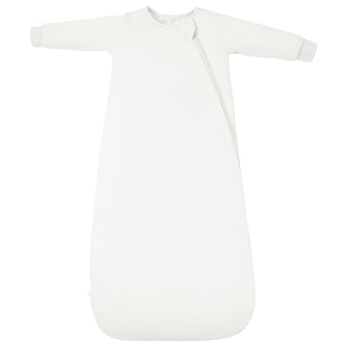 1.0 TOG Long Sleeve Sleep Sack, Baby Wearable Blanket 2-Way Zipper - color: Cloud, size: 6-18 Months