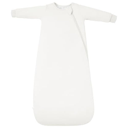 1.0 TOG Long Sleeve Sleep Sack, Baby Wearable Blanket 2-Way Zipper - color: Cloud, size: 6-18 Months