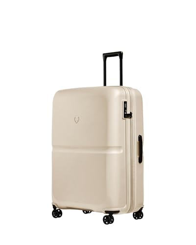 ANTLER Single Stripe Hardside Checked Large Luggage, Wheat Beige, 32", 144L - color: Wheat Beige, size: Large