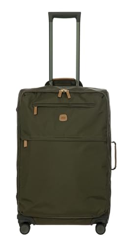 Bric's X Travel - 스피너 휠이 있는 휴대용 수하물 가방 - 53.3cm(21인치) 및 76.2cm(30인치) - 럭셔리 수하물 가방, 올리브, 블랙 - color: 올리브, size: Checked-Medium