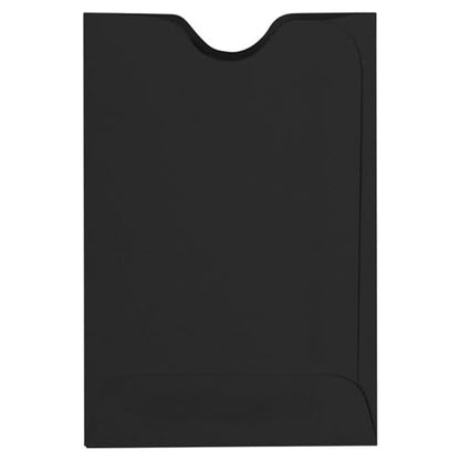 LUXPaper Credit Card Sleeves | 2 3/8" x 3 1/2" | Midnight Black | 80lb. Text | 50 Qty - color: Midnight Black, size: 50 Qty.
