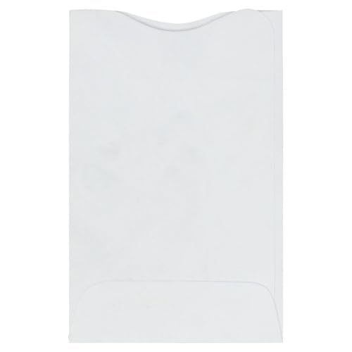 LUXPaper Tyvek Credit Card Sleeves | 2 1/4" x 3 1/2" | White | 14lb. Text | 50 Qty - color: White Tyvek, size: 50 Qty.