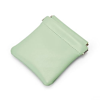 Green PU Leather Jewelry Travel Pouch Multi-Use Gift Storage Bag - color: Green, size: 4.21"x4.33"