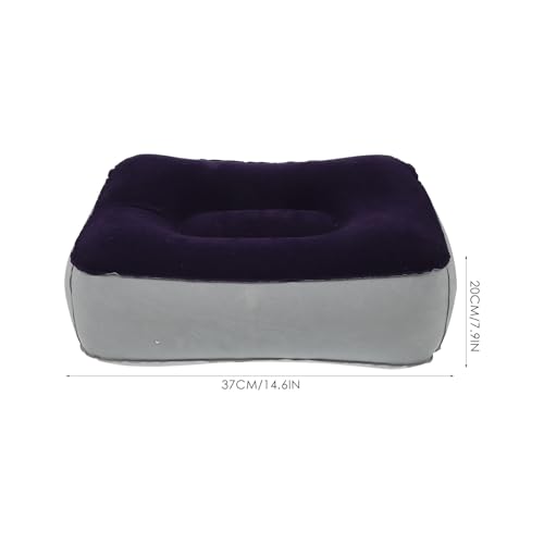 SEWACC 2pcs Inflatable Foot Rest Pillow Travel Footrests Cushion Adjustable Stool for Plane Car Office Outdoor - color: Multi