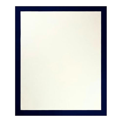Cashmere Merino Travel Blanket & Pouch 55" x 45" in Gift Box - color: White and Navy