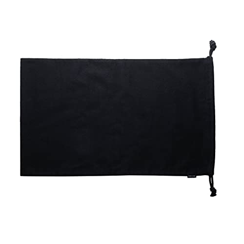 ZENPAC Cloth Bags, Black Duster Flannel Boot Storage with Drawstring Closure, Washable Breathable Cotton Fabric for Shoe, Luggage, 12.5x20.5, 2 Pack - color: Black