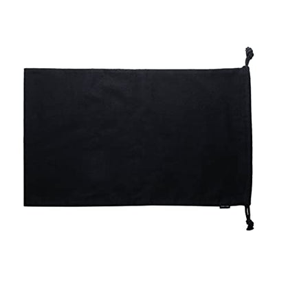 ZENPAC Cloth Bags, Black Duster Flannel Boot Storage with Drawstring Closure, Washable Breathable Cotton Fabric for Shoe, Luggage, 12.5x20.5, 2 Pack - color: Black