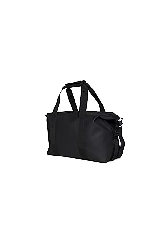 RAINS Hilo Weekend Bag Small – Waterproof Travel Gym Duffel, 4.8 gal - color: black