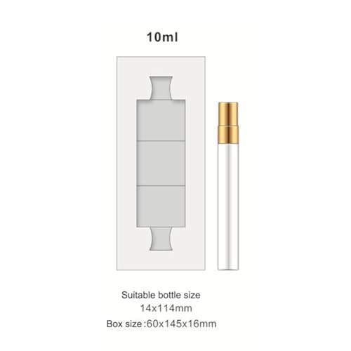 ZJchao Perfume Empty Bottle Gift Package Box 10ml Travel Size Spray Bottle Essential Oil Container Set of 10 Black White Cardboard Paper Packaging