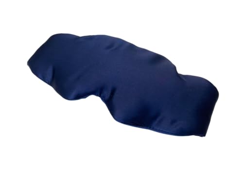 Mulberry Silk Sleep Mask, Padded Silk Eye Mask for Luxury Sleep in Total Darkness (Navy Blue) - color: Navy Blue
