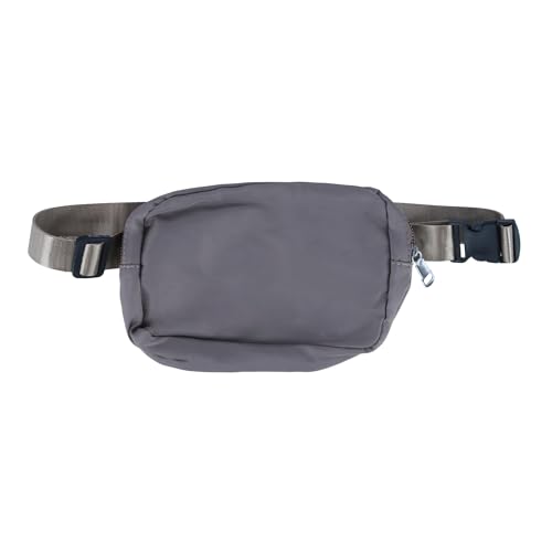 CTM Nylon Rectangle Belt Bag, Taupe - color: Taupe