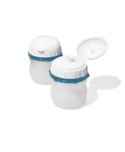 OXO Good Grips Prep & Go Silicone Squeeze Bottles 2 Pack-2.3oz, Ocean Blue - color: Ocean Blue, style: Squeeze Bottle - 2 Pack