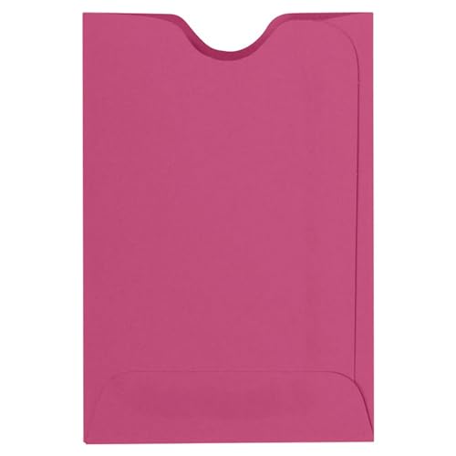 LUXPaper Credit Card Sleeves | 2 3/8" x 3 1/2" | Magenta Pink | 80lb. Text | 50 Qty - color: Magenta Pink, size: 50 Qty.