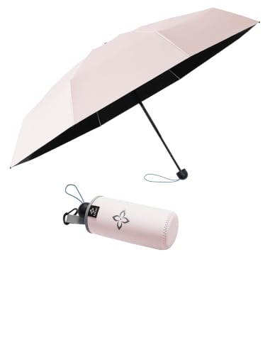 Mini Umbrella for Travel Compact - UPF 100+ UV Sun Umbrella for Purse Backpack,Super mini Sturdy Pocket Folding Umbrella with Absorbent Sleeve, Heavy Duty Parasol - color: 1-Sakura