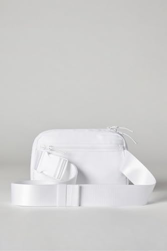 Fabletics The Big Belt Bag, Quick Dry, Zip Pockets, Hidden Pockets, Reflective, Classic White, OS - color: Classic White