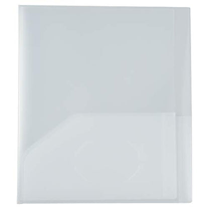 JAM PAPER Heavy Duty Plastic Multi Pocket Folders - 10 Pocket Organizer - Clear - 3/Pack - color: Clear, size: 10 Pocket (Pack of 3)