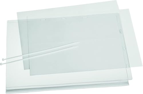 Durable 케이블 타이가 있는 방수 타블로이드 사인 홀더 - 투명 문서 홀더 5개 팩 - 29.7 x 41.9cm(11.7 x 16.5인치) 문서 디스플레이 - IPX5 테스트 완료 및 야외 정보 디스플레이에 적합 - size: A3, style: 케이블 타이 포함