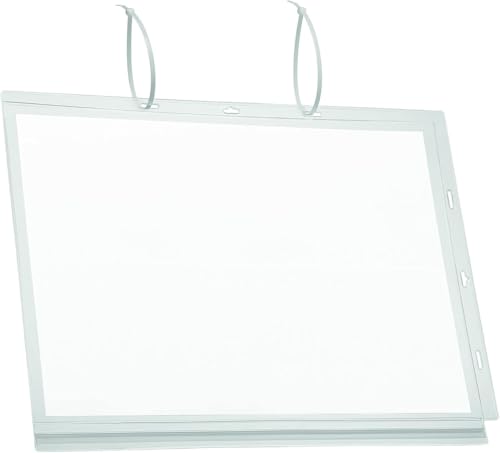 Durable Outdoor Sign Holder, Water-Resistant, Tabloid Size, 5 Pack - size: A3, style: With cable ties