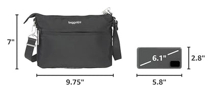 Baggallini Securtex™ Anti-Theft Memento Crossbody - color: Charcoal