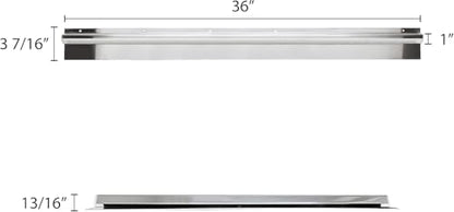 TrueCraftware- 36" Stainless Steel No Clip Check Holder Ticket Rack- Restaurant Ticket Holder Receipt Holder Order Ticket Holder Ticket RackBill Orders Display Rail for Kitchen Cafes Bar Restaurants - size: 36 Inch