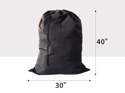 Extra Large Laundry Bag 3 Pack, Black, 30"x40" - color: Black