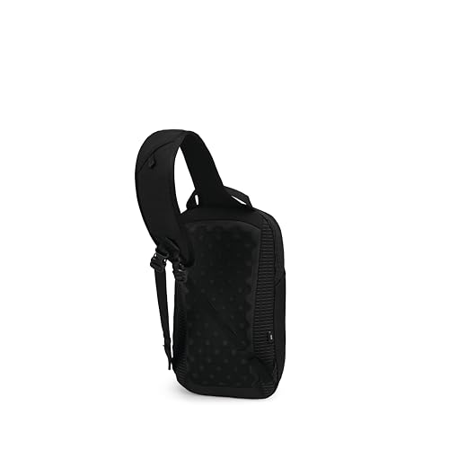 Osprey Quasar Shoulder Sling Bag, Black OS | commuter backpack, everyday bag, campus pack, laptop carry, laptop sleeve, work school travel, crossbody carry, Black color - color: Black