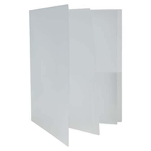 JAM PAPER Heavy Duty Plastic Multi Pocket Folders - 6 Pocket Organizer - Clear - 2/Pack - color: Clear, size: 6 Pocket (Pack of 2)