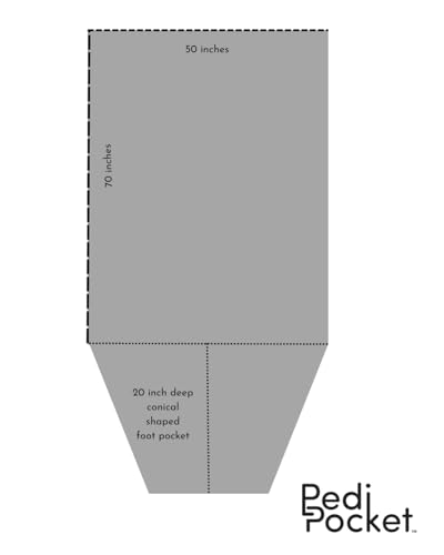 PediPocket Patented 50x70 Lt Marvelous Midnight Foot Pocket Blanket - color: Light Marvelous Midnight