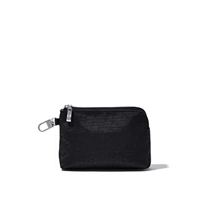 Baggallini On the Go Daily RFID Pouch - color: Black Cheetah Emboss
