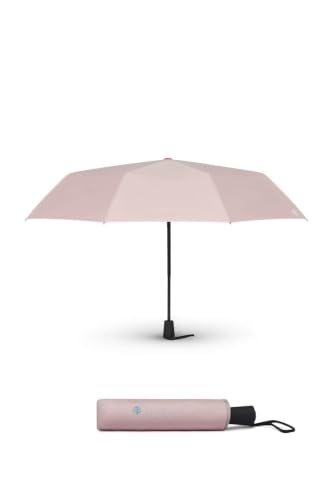 Coolibar Unisex Sanya Compact Umbrella - UPF 50+ Sun Protection - Cabana - color: Light Rose