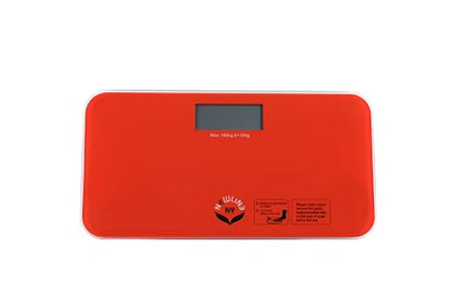 700 Series Travel Digital Bathroom Scale, 400 lb, Red-Orange - color: Red-Orange