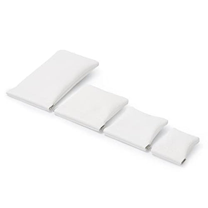 2 Pack White PU Leather Slim Ring Pouch Squeeze Jewelry Travel Bag - color: White, size: 2.99" x 2.56"