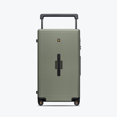 LEVEL8 Voyageur Wide Handle Luggage Airline Approved, 28 Inch Luggage with Spinner Wheels, Hardshell Large Checked Suitcases for Women Men with Tsa Lock, Darkolive - color: Darkolive, size: 28Inch