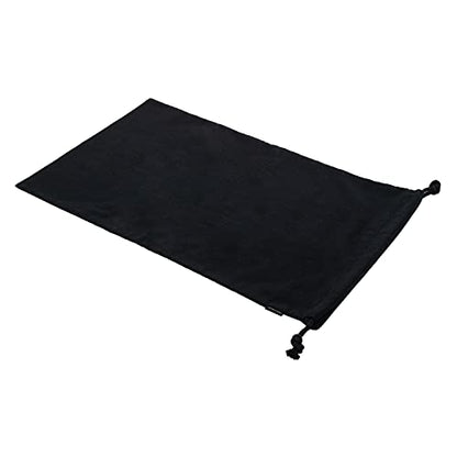 ZENPAC Cloth Bags, Black Duster Flannel Boot Storage with Drawstring Closure, Washable Breathable Cotton Fabric for Shoe, Luggage, 12.5x20.5, 2 Pack - color: Black