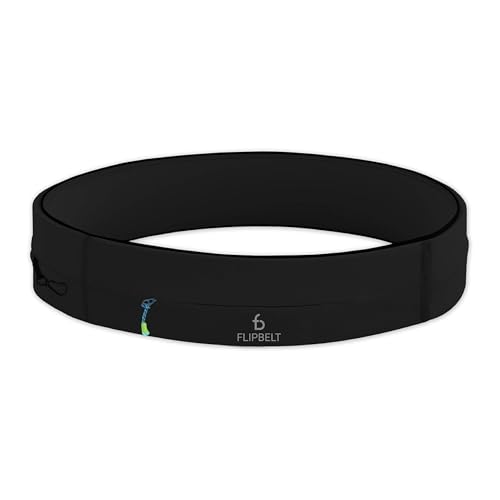 FlipBelt 지퍼 러닝 벨트, 피트니스 및 러닝용 허리 팩, 미국 회사 - color: 블랙., size: XX-Small