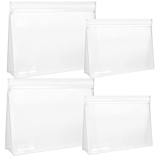 SPLF 4 Pack Leakproof Clear Toiletry bags, TSA Approved Quart Zipper Bags - size: 2 Large 2 Medium