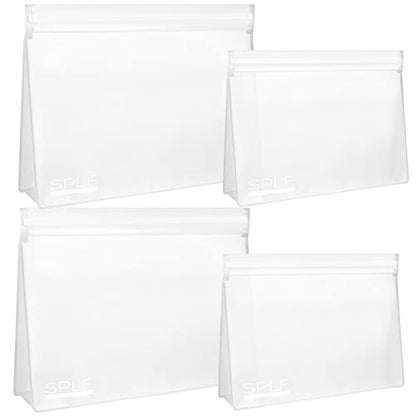 SPLF 4 Pack Leakproof Clear Toiletry bags, TSA Approved Quart Zipper Bags - size: 2 Large 2 Medium