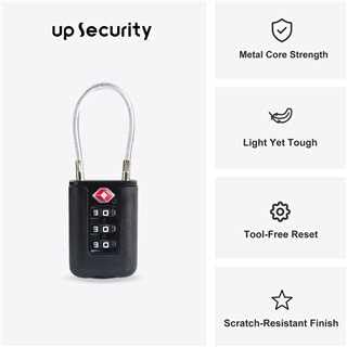 TSA Locks for Luggage, Small Padlock Combination, Luggage Locks TSA Approved, Combo Padlock with Code, for Suitcase, Gym Locker, Gun Case, Travel Backpack, Bag Zipper, Box (Black+Black) - color: Black+Black