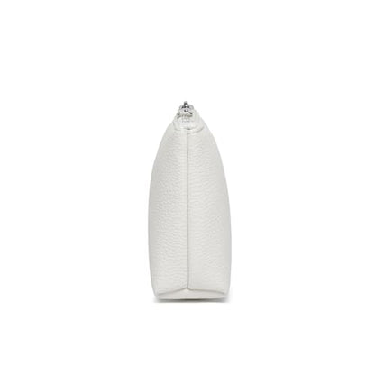 Small Makeup Bag for Purse, Leather Cosmetic (Off-white) - color: Off-white