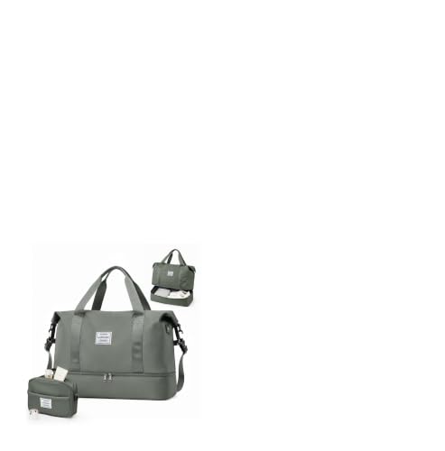 Weekender Bags for Women Travel Weekend Overnight Bag with Shoe Compartment - color: Green