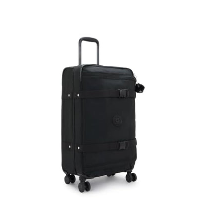 Kipling Spontaneous Softside Spinner Wheel Luggage, Integrated TSA Accepted Lock, Black Noir, Checked-Medium 26,KI6918 - color: Black Noir, size: Medium